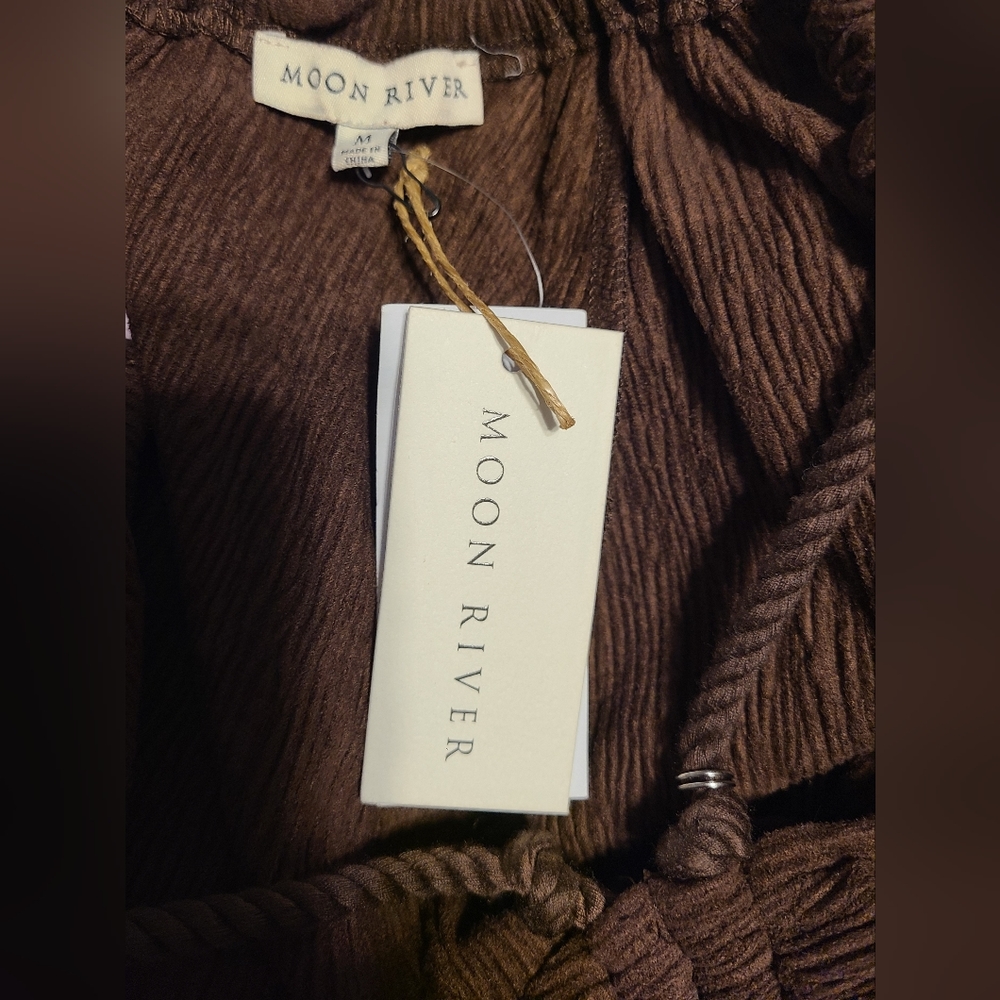 NWT Moon River size M brown top - Picture 9 of 11